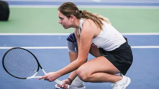BLOOMINGTON, IN - March 5, 2023 - Nicole Teodosescu during the meet between the Northwestern Wildcats and the Indiana Hoosiers at IU Tennis Center in Bloomington, IN. Photo By Gretta Cohoon/Indiana Athletics
