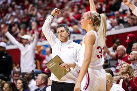 BLOOMINGTON, IN - March 18, 2023 - Indiana Hoosiers Associate Head Coach Rhet Wierzba during the game between the Tennessee Tech Golden Eagles and the Indiana Hoosiers at Simon Skjodt Assembly Hall in Bloomington, IN. Photo By \CXD#2\