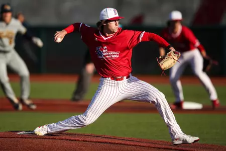 BLOOMINGTON, IN - March 28, 2023 - right-handed pitcher Ethan Phillips #40 of the Indiana Hoosiers during the game between the Kent State Golden Flashes and the Indiana Hoosiers at Bart Kaufman Field in Bloomington, IN. Photo By Gracie Farrall\Indiana Athletics