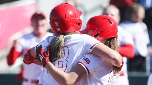 BLOOMINGTON, IN - April 02, 2023 - catcher\utility player Avery Parker #18 of the Indiana Hoosiers during the game between the Ohio State Buckeyes and the Indiana Hoosiers at Andy Mohr Field in Bloomington, IN. Photo By Dalton Wainscott/Indiana Athletics