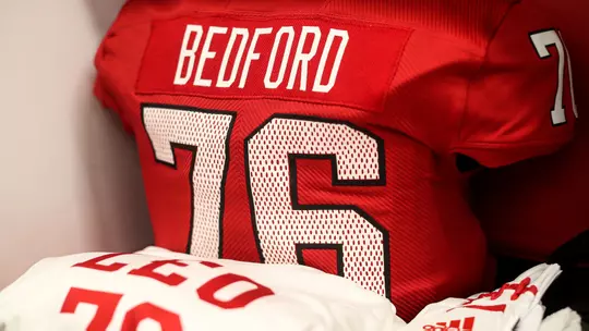 BLOOMINGTON, IN - SEPTEMBER 02, 2022 - offensive lineman Matthew Bedford #76 of the Indiana Hoosiers during the game between the Illinois Fighting Illini and the Indiana Hoosiers at Memorial Stadium in Bloomington, IN. Photo By Andrew Mascharka/Indiana Athletics