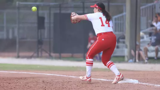 CLEARWATER, FL - February 19, 2023 - infield\utility player Sarah Stone #14 of the Indiana Hoosiers during the game between the Arizona Wildcats and the Indiana Hoosiers at Eddie C. Moore Complex in Clearwater, FL. Photo By Trent Barnhart/Indiana Athletics