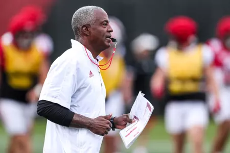 BLOOMINGTON, IN - AUGUST 14, 2022 - Craig Johnson during practice at Mellencamp Field in Bloomington, IN. Photo By Andrew Mascharka/Indiana Athletics