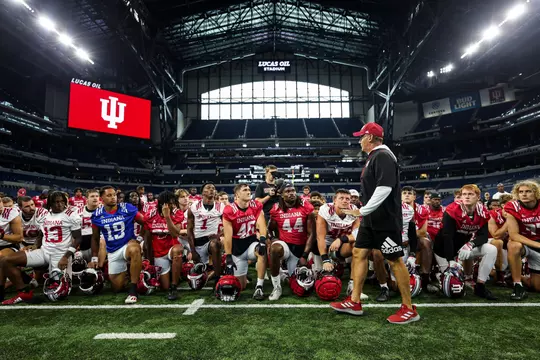 Tom Allen at Lucas Oil Stadium Practice on August 18