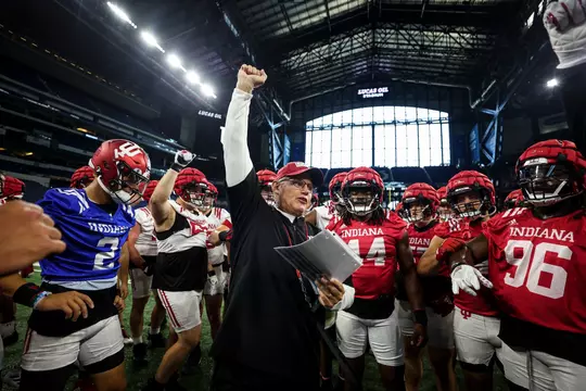 Tom Allen at Lucas Oil Stadium Practice August 18