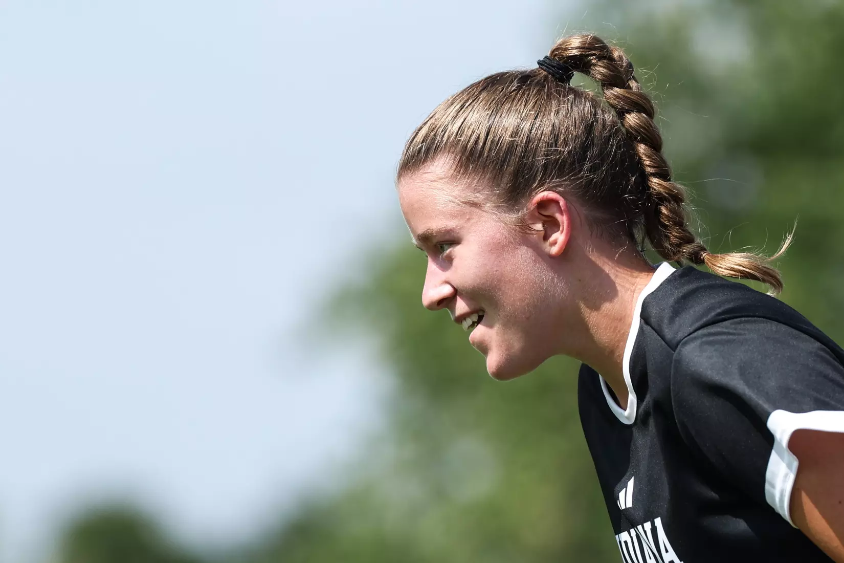 BLOOMINGTON, IN - AUGUST 20, 2023 - goalkeeper Jamie Gerstenberg #1 of the Indiana Hoosiers during the game between the Virginia Tech Hokies and the Indiana Hoosiers at Bill Armstrong Stadium in Bloomington, IN. Photo By Pearson Georges/Indiana Athletics