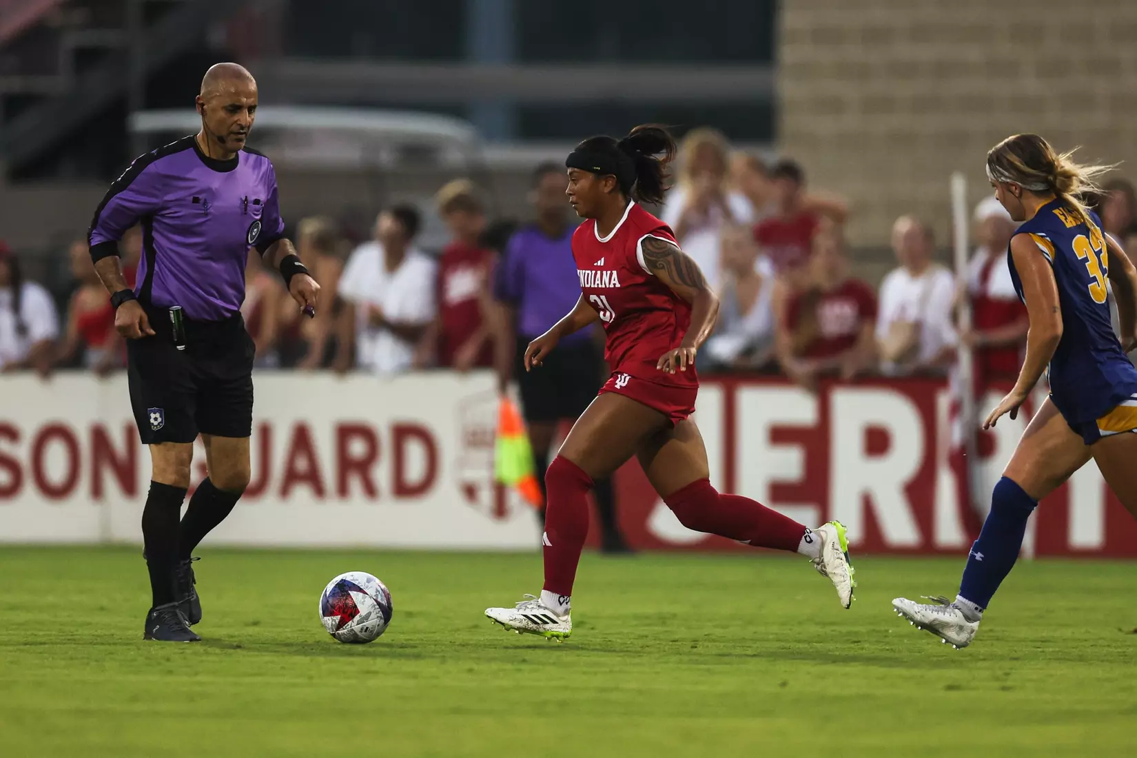 BLOOMINGTON, IN - AUGUST 24, 2023 - midfielder Hope Paredes #31 of the Indiana Hoosiers during the game between the Morehead State Eagles and the Indiana Hoosiers at Bill Armstrong Stadium in Bloomington, IN. Photo By Gretta Cohoon/Indiana Athletics