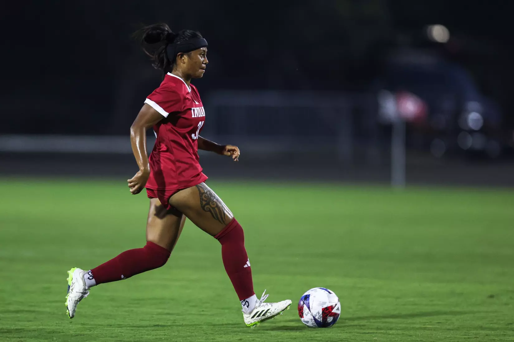 BLOOMINGTON, IN - AUGUST 24, 2023 - midfielder Hope Paredes #31 of the Indiana Hoosiers during the game between the Morehead State Eagles and the Indiana Hoosiers at Bill Armstrong Stadium in Bloomington, IN. Photo By Gretta Cohoon/Indiana Athletics