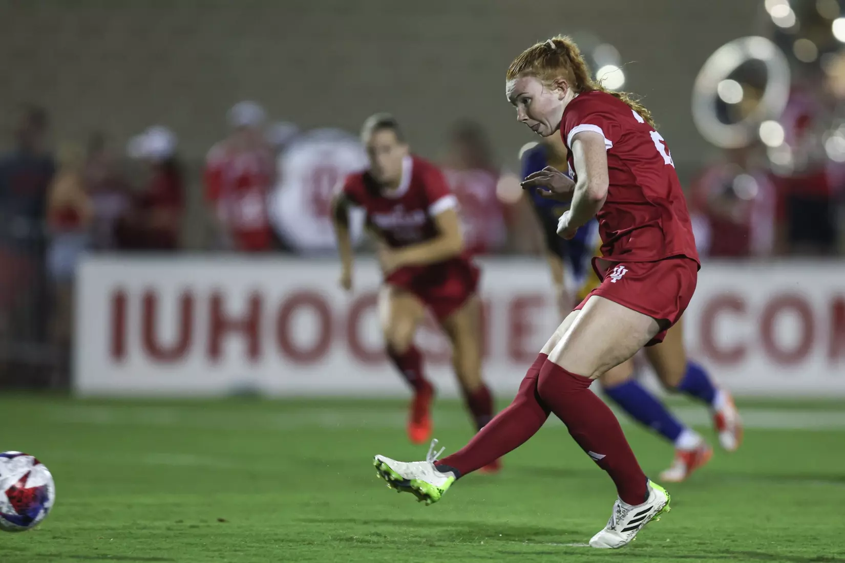 BLOOMINGTON, IN - AUGUST 24, 2023 - defender Piper Coffield #22 of the Indiana Hoosiers during the game between the Morehead State Eagles and the Indiana Hoosiers at Bill Armstrong Stadium in Bloomington, IN. Photo By Gretta Cohoon/Indiana Athletics