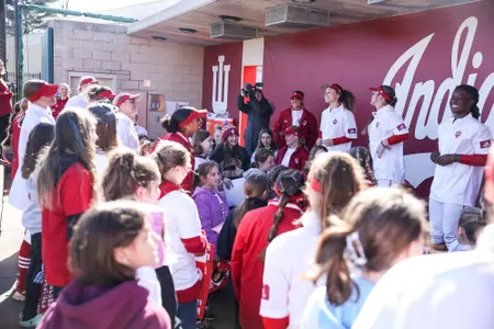 BLOOMINGTON, IN - April 02, 2023 - \sb during Lil’ Sis day at the game between the Ohio State Buckeyes and the Indiana Hoosiers at Andy Mohr Field in Bloomington, IN. Photo By Rachel Gillam/Indiana Athletics