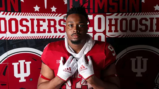 BLOOMINGTON, IN - June 14, 2023 - defensive lineman Marcus Burris Jr. #92 of the Indiana Hoosiers during production week at Memorial Stadium in Bloomington, IN. Photo By Trent Barnhart/Indiana Athletics