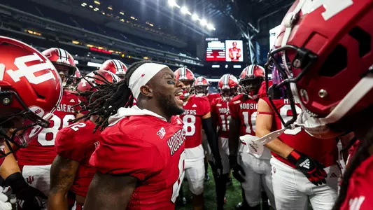 INDIANAPOLIS, IN - September 16, 2023 - defensive back Noah Pierre #0 of the Indiana Hoosiers during the game between the Louisville Cardinals and the Indiana Hoosiers at Lucas Oil Stadium in Indianapolis, IN. Photo By Andrew Mascharka/Indiana Athletics