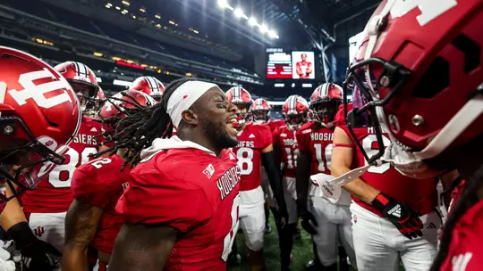 INDIANAPOLIS, IN - September 16, 2023 - defensive back Noah Pierre #0 of the Indiana Hoosiers during the game between the Louisville Cardinals and the Indiana Hoosiers at Lucas Oil Stadium in Indianapolis, IN. Photo By Andrew Mascharka/Indiana Athletics