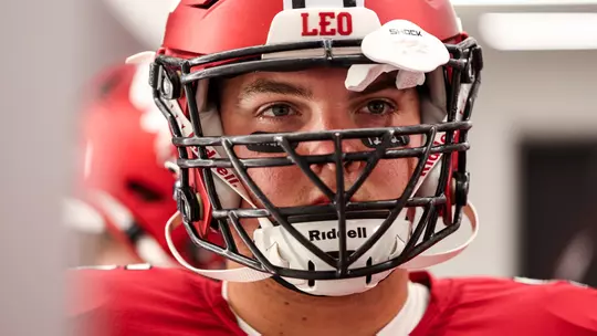 BLOOMINGTON, IN - September 08, 2023 - offensive lineman Carter Smith #65 of the Indiana Hoosiers during the game between the Indiana State Sycamores and the Indiana Hoosiers at Memorial Stadium in Bloomington, IN. Photo By Andrew Mascharka/Indiana Athletics