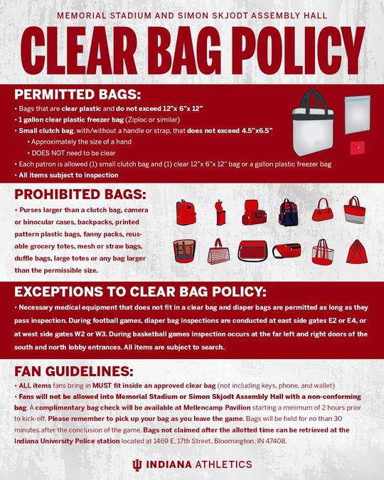 Football Championship Game: Clear Bag Policy - Big Ten Conference