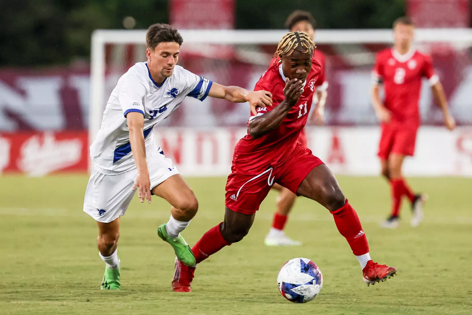 BLOOMINGTON, IN - September 04, 2023 - forward Collins Oduro #11 of the Indiana Hoosiers during the game between the Seton Hall Pirates and the Indiana Hoosiers at Bill Armstrong Stadium in South Bend, IN. Photo By Chris Conaway/Indiana Athletics