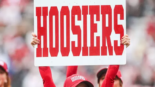 BLOOMINGTON, IN - September 28, 2024 - during the game between the Indiana Hoosiers and the Maryland Terrapins at Memorial Stadium in Bloomington, Indiana. Photo By Dani Meersman/Indiana Athletics