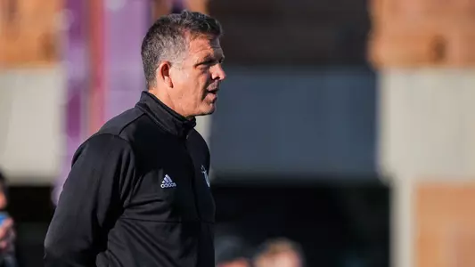 BLOOMINGTON, IN - November 30, 2024 - Indiana Hoosiers Head Coach Todd Yeagley during the game between the Denver Pioneers and the Indiana Hoosiers at the University of Denver Soccer Stadium in Denver, CO. Photo By Garrett Ellwood