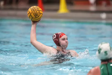 BLOOMINGTON, IN - February 18, 2024 - attacker Skylar Kidd #10 of the Indiana Hoosiers during the game between the Salem Tigers and the Indiana Hoosiers at Counsilman-Billingsley Aquatics Center in Bloomington, IN. Photo By Lauren Mervar/Indiana Athletics