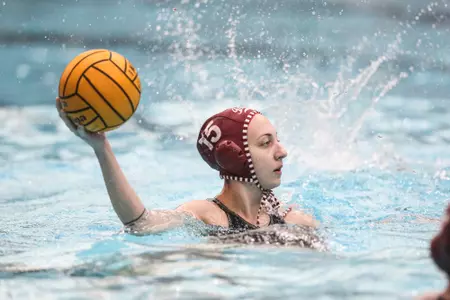 BLOOMINGTON, IN - February 18, 2024 - attacker Sophie Wazzan #15 of the Indiana Hoosiers during the game between the Salem Tigers and the Indiana Hoosiers at Counsilman-Billingsley Aquatics Center in Bloomington, IN. Photo By Lauren Mervar/Indiana Athletics