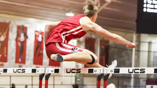 BLOOMINGTON, IN - January 20, 2024 - Garrett Messer during Indiana Invitational at Harry Gladstein Fieldhouse in Bloomington, IN. Photo By Grace Waggoner