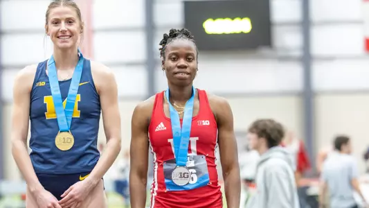 GENEVA,OH - February 23rd, 2024 - Kenisha Phillips during the BIG TEN Championship Meet at SPIRE Institute in Geneva,Ohio. Photo By Nate Manley
