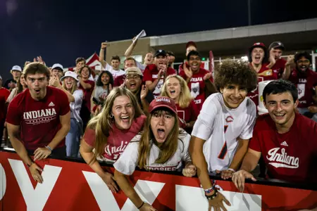 BLOOMINGTON, IN. 08.29.2023. during the game between the DePaul Blue Demons and the Indiana Hoosiers at Bill Armstrong Stadium in Bloomington, IN. Photo by Chris Conaway/Indiana Athletics