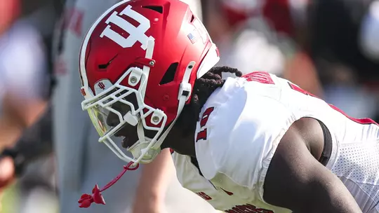 BLOOMINGTON, IN - August 28, 2024\fb DJ Warnell Jr. during Fall Camp at Mellencamp in Bloomington, IN. Photo By Kaitlyn Grifonetti