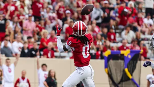BLOOMINGTON, IN - September 06, 2024 - wide receiver Andison Coby #0 of the Indiana Hoosiers during the game between the Western Illinois Leathernecks and the Indiana Hoosiers at Memorial Stadium in Bloomington, Indiana. Photo By Trent Barnhart/Indiana Athletics