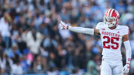 PASADENA, CA - September 14, 2024 - defensive back Amare Ferrell #25 of the Indiana Hoosiers during the game between the UCLA Bruins and the Indiana Hoosiers at the Rose Bowl Stadium in Pasadena, California. Photo By Trent Barnhart/Indiana Athletics