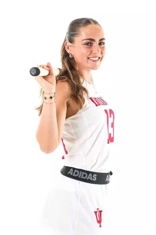 BLOOMINGTON, IN - August 2, 2024 - defender Even Nicholls #13 of the Indiana Hoosiers during Field Hockey Media Day at Simon Skjodt Assembly Hall in Bloomington, IN. Photo By Maddi Sponsel/Indiana Athletics