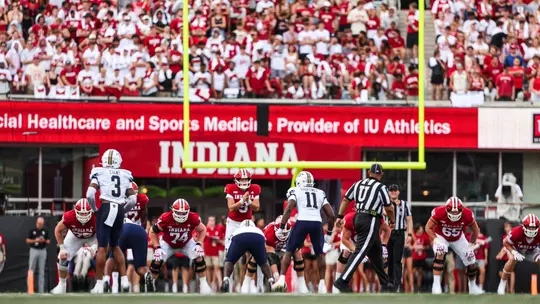 BLOOMINGTON, IN - August 31, 2024 - during the game between the FIU Panthers and the Indiana Hoosiers at Memorial Stadium in Bloomington, Indiana. Photo By Trent Barnhart/Indiana Athletics