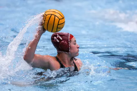 BLOOMINGTON, IN - January 25, 2025 - utility Portia Sasser #11 of the Indiana Hoosiers during the match between the California State University Northridge Matadors and the Indiana Hoosiers at Counsilman-Billingsley Aquatics Center in Bloomington, IN. Photo By Dani Meersman/Indiana Athletics