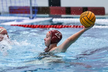 BLOOMINGTON, IN - January 25, 2025 - attacker Louisa Downes #25 of the Indiana Hoosiers during the match between the California State University Northridge Matadors and the Indiana Hoosiers at Counsilman-Billingsley Aquatics Center in Bloomington, IN. Photo By Dani Meersman/Indiana Athletics