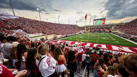 BLOOMINGTON, IN - October 18, 2025 - fans during the game between the Michigan State Spartans and the Indiana Hoosiers at Merchants Bank Field at Memorial Stadium in Bloomington, IN. Photo By Peter Davis/Indiana Athletics