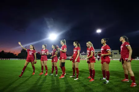 BLOOMINGTON, IN - September 25, 2025 - midfielder Maggie Ledwith #26 of the Indiana Hoosiers during the game between the Washington Huskies and the Indiana Hoosiers at Bill Armstrong Stadium in Bloomington, IN. Photo By \KEP#2\