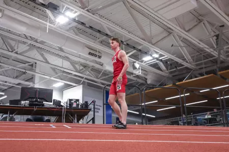 BLOOMINGTON, IN - January 25, 2025 - Keefer Soehngen during the Cross Roads of America Invitation at Fall Creek Pavilion in Indianapolis, IN. Photo By Luke Miller/Indiana Athletics