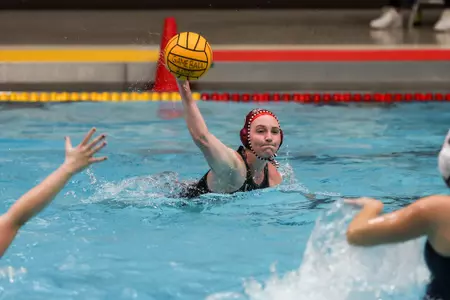 BLOOMINGTON, IN - February 08, 2025 - attacker Skylar Kidd #10 of the Indiana Hoosiers during the match between the Michigan Wolverines and the Indiana Hoosiers at Counsilman-Billingsley Aquatics Center in Bloomington, IN. Photo By Dani Meersman/Indiana Athletics