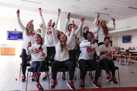 BLOOMINGTON, IN - May 11, 2025 - \sb during the selection show in the presidents suite in Memorial Stadium in Bloomington, IN. Photo By Dalton Wainscott/Indiana Athletics