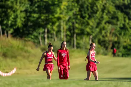 BLOOMINGTON, IN - August 29, 2025 - The Indiana Hoosiers Cross Country Team during the Sam Bell Invitational at IU Championship Cross County Course in Bloomington, IN. Photo By \202#2\