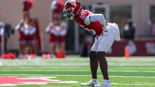 BLOOMINGTON, IN - September 06, 2025 - defensive back Ryland Gandy #10 of the Indiana Hoosiers during the game between the Kennesaw State Owls and the Indiana Hoosiers at Merchants Bank Field at Memorial Stadium in Bloomington, IN. Photo By Dani Meersman/Indiana Athletics