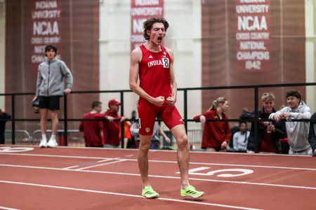 BLOOMINGTON, IN - January 17, 2026 - during the Indiana Invitational at Harry Gladstein Fieldhouse in Bloomington, IN. Photo By Spencer Meyer/Indiana Athletics