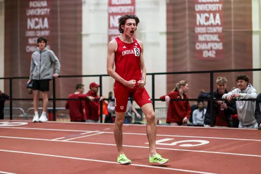 BLOOMINGTON, IN - January 17, 2026 - during the Indiana Invitational at Harry Gladstein Fieldhouse in Bloomington, IN. Photo By Spencer Meyer/Indiana Athletics