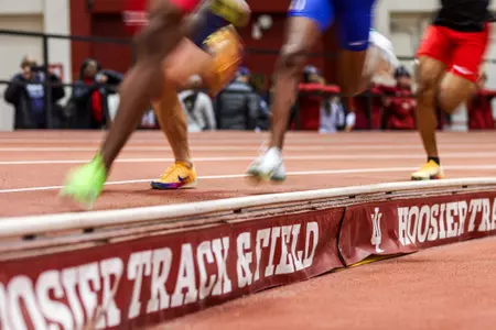 BLOOMINGTON, IN - December 12, 2025 - the Indiana Hoosiers during the Early Bird meet at Harry Gladstein Fieldhouse in Bloomington, IN. Photo By Spencer Meyer/Indiana Athletics