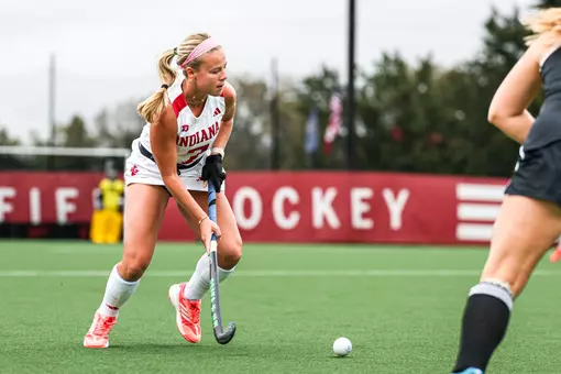 BLOOMINGTON, IN - October 11, 2026- forward/midfielder Molly Stutte #7 of the Indiana Hoosiers during the game between the Ohio University Bobcats and the Indiana Hoosiers at Deborah Tobias Field in Bloomington, IN. Photo By Sophia Kaplan/ Indiana Athletics