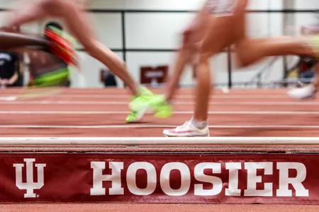 BLOOMINGTON, IN - December 12, 2025 - the Indiana Hoosiers during the Early Bird meet at Harry Gladstein Fieldhouse in Bloomington, IN. Photo By Spencer Meyer/Indiana Athletics
