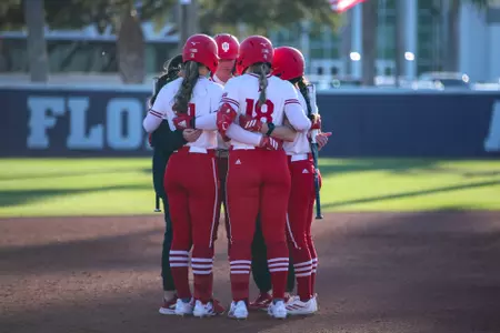 Indiana Softball Huddle