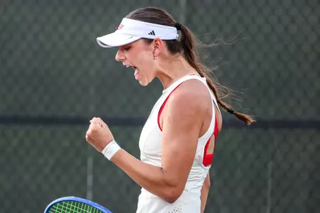 Alessandra Teodosescu celebrating vs OSU
