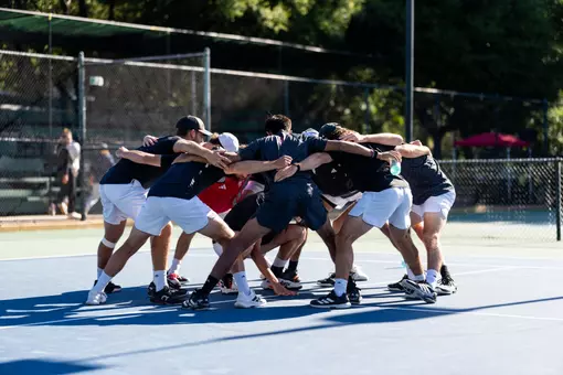 Indiana Men's Tennis warms up prior to their matchup against Michigan State in the Big Ten tournament on April 23, 2026