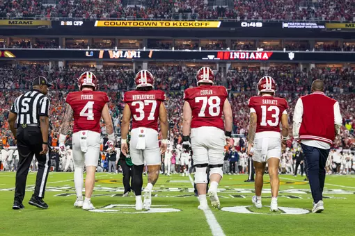 Aiden Fisher | Pat Coogan |Riley Nowakowski | Elijah Sarratt | Pregame | Captains